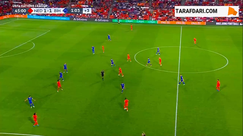 گل تیجانی ریندرز به بوسنی (هلند 2-1 بوسنی)