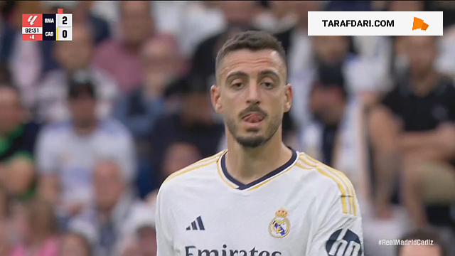 گل خوسلو به کادیز (رئال مادرید 3-0 کادیز)