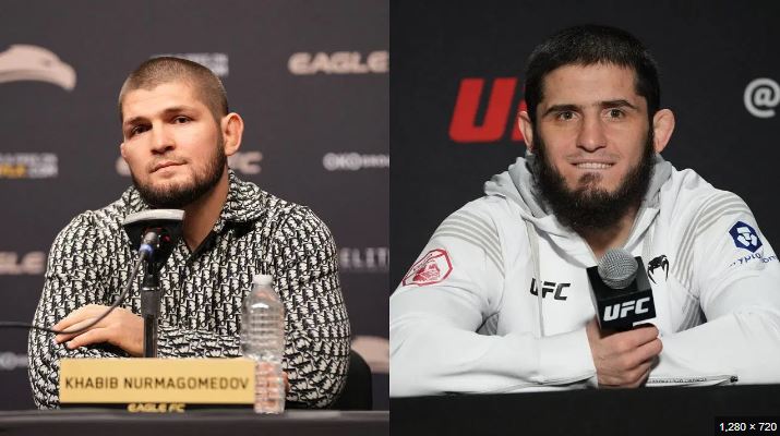 اسلام ماخاچف و حبیب نورماگمدوف دو قهرمان UFC